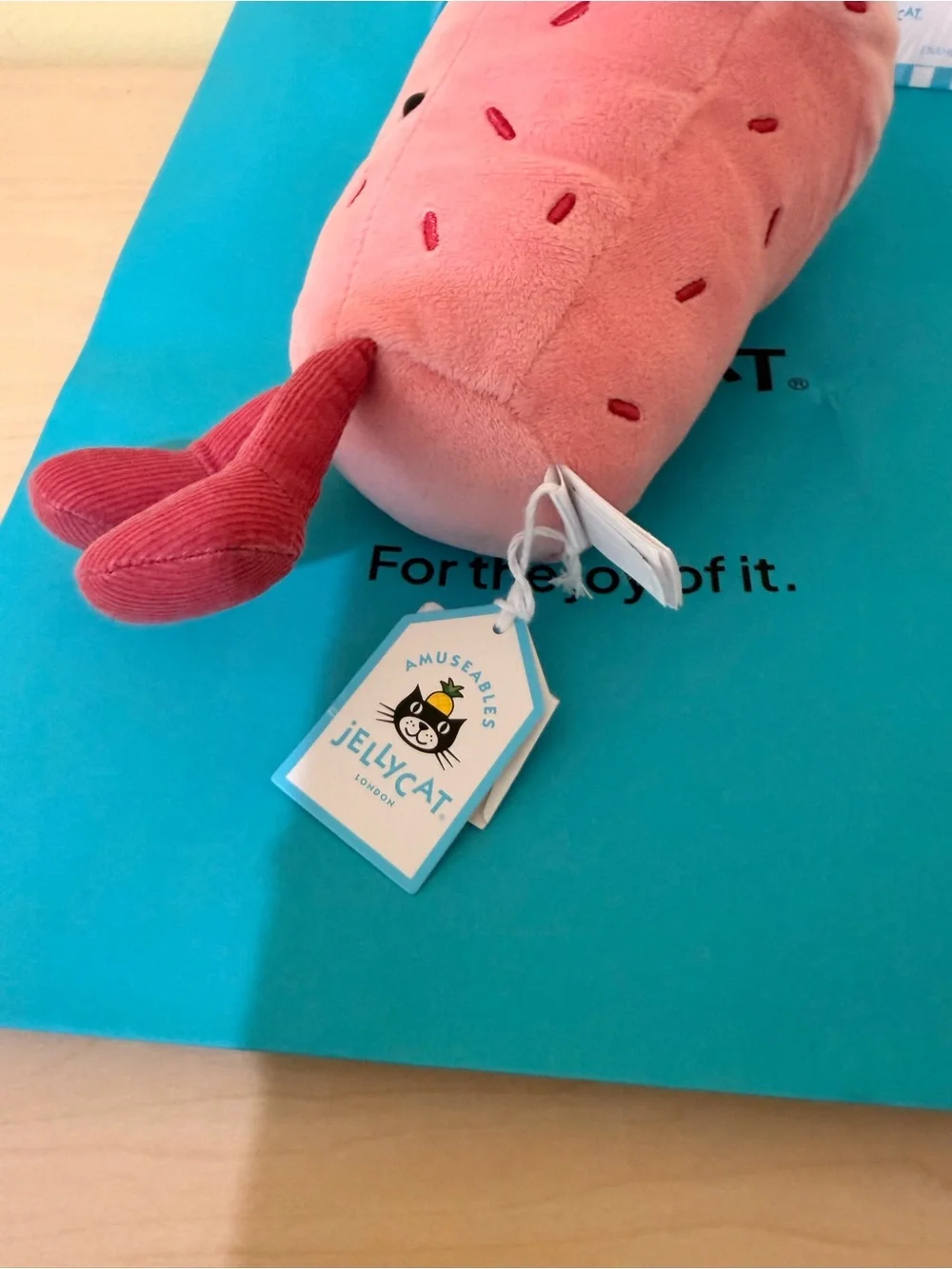 Jellycat my name is bubbeca milkshake with pin